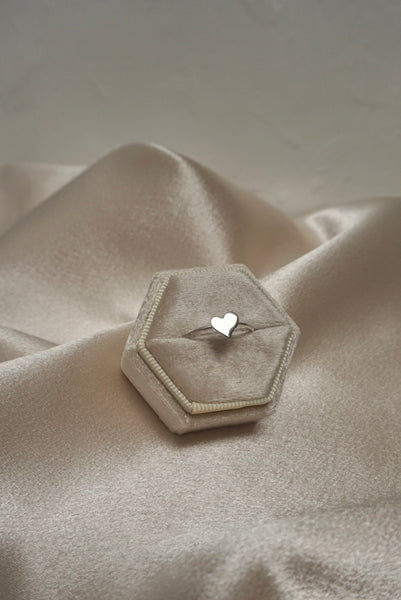 Dainty heart ring