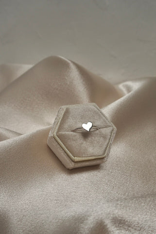 Dainty heart ring